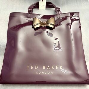 Ted Baker London Oversized Bow PVC Tote – Oxblood – New With Tags